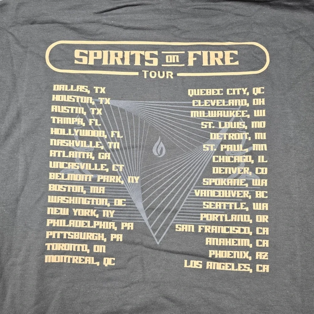 Smashing Pumpkins Hoodie Mens XL Gray Spirits On Fire Tour Gildan Pullover New